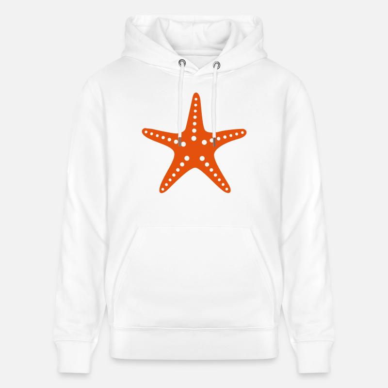 Étoile de mer - Sweat à capuche bio CRUISER Stanley/Stella Unisexe - blanc
