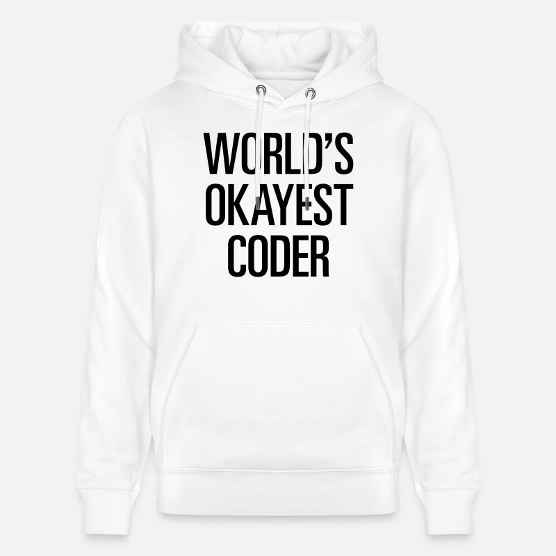 World's Okayest Coder - Stanley/Stella Unisex Bio-Hoodie CRUISER  - Weiß