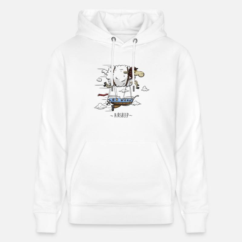 Mouton volant dirigeable - Sweat à capuche bio CRUISER Stanley/Stella Unisexe - blanc