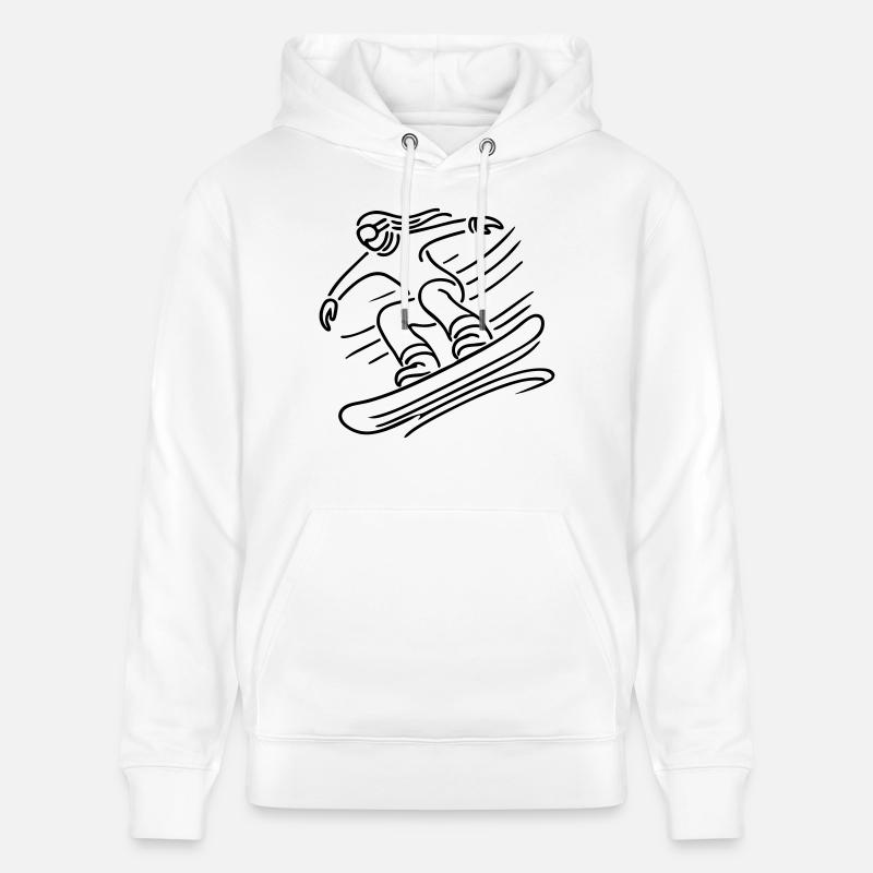 Snowboarder Snowboard - Sweat à capuche bio CRUISER Stanley/Stella Unisexe - blanc