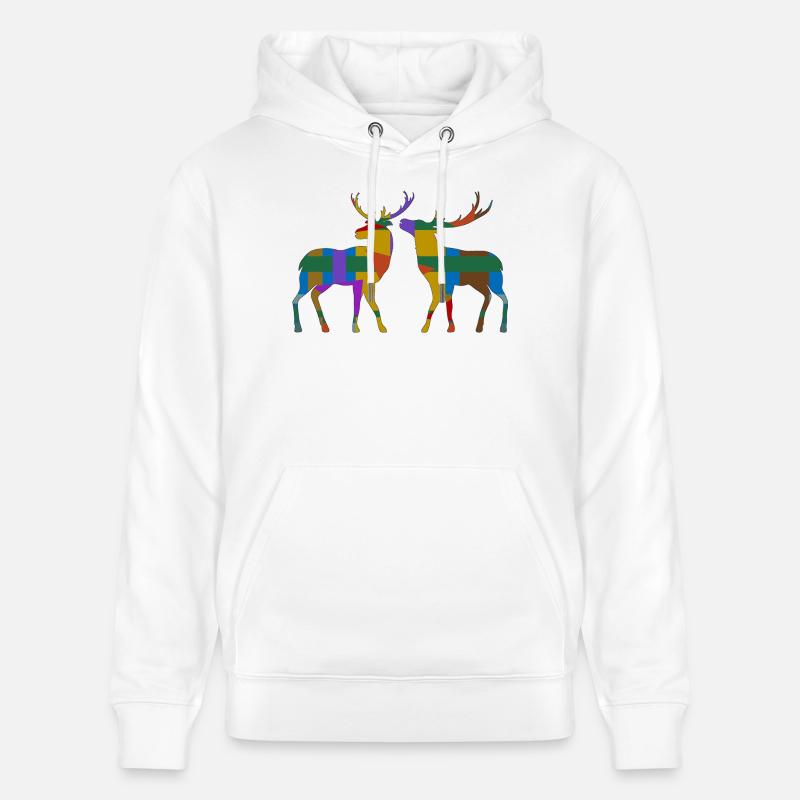 Cerf - Sweat à capuche bio CRUISER Stanley/Stella Unisexe - blanc