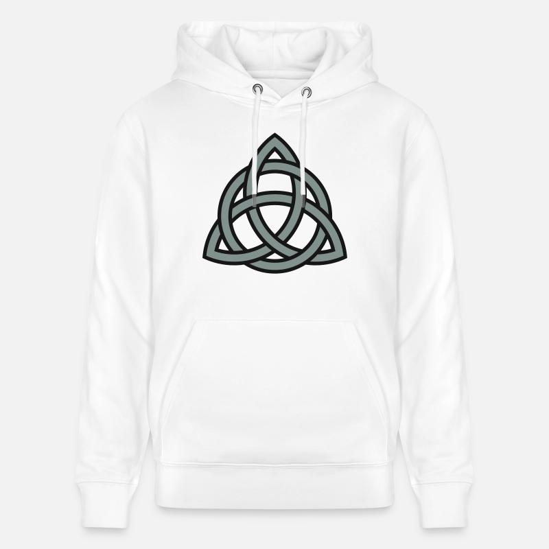 celtic trinity knot - Sweat à capuche bio CRUISER Stanley/Stella Unisexe - blanc
