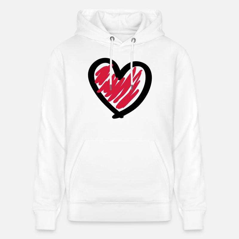 Cool Heart - Stanley/Stella Unisex Bio-Hoodie CRUISER  - Weiß