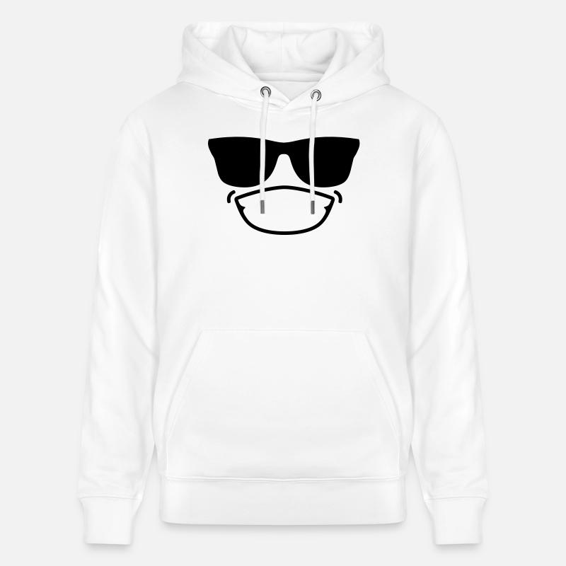 smiley12b - Sweat à capuche bio CRUISER Stanley/Stella Unisexe - blanc