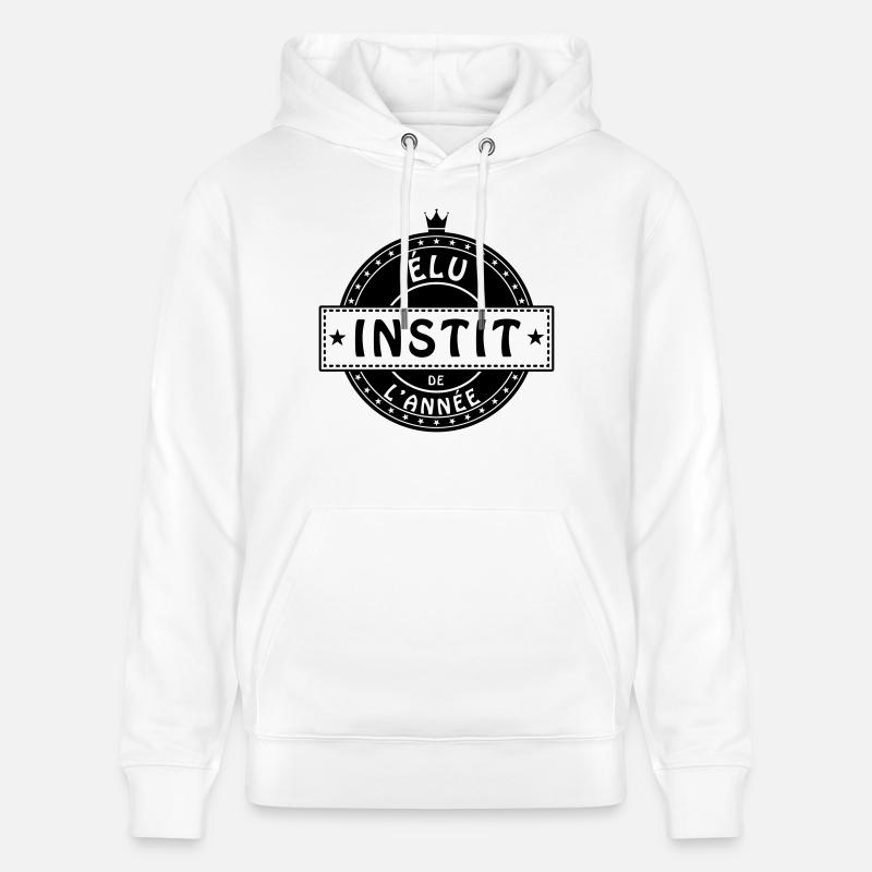 elu instit instituteur institutrice - Sweat à capuche bio CRUISER Stanley/Stella Unisexe - blanc