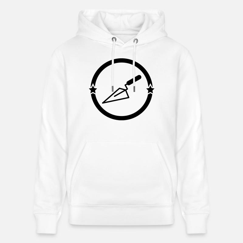 carreleur / carrelage / construction / maçon - Sweat à capuche bio CRUISER Stanley/Stella Unisexe - blanc