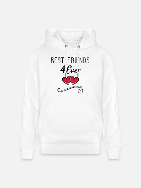 best friends 4 ever - Stanley/Stella Unisex Bio-Hoodie CRUISER  - Weiß