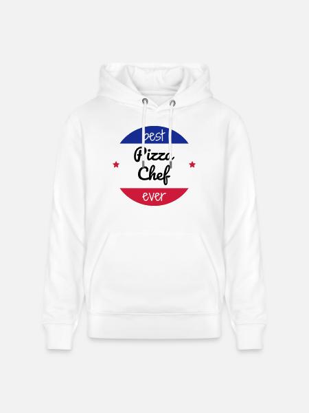 Pizza / Pizzaiolo / Pizza Chef / Pizzachef - Stanley/Stella CRUISER Unisex Organic Hoodie - white