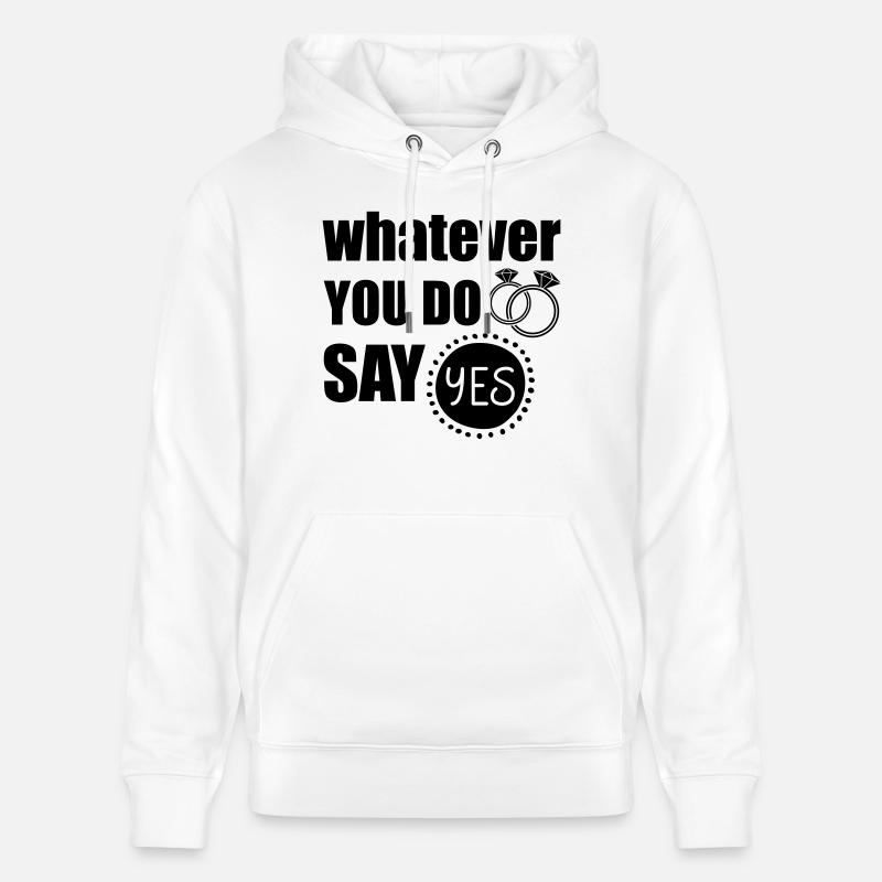 Demande en mariage - Sweat à capuche bio CRUISER Stanley/Stella Unisexe - blanc