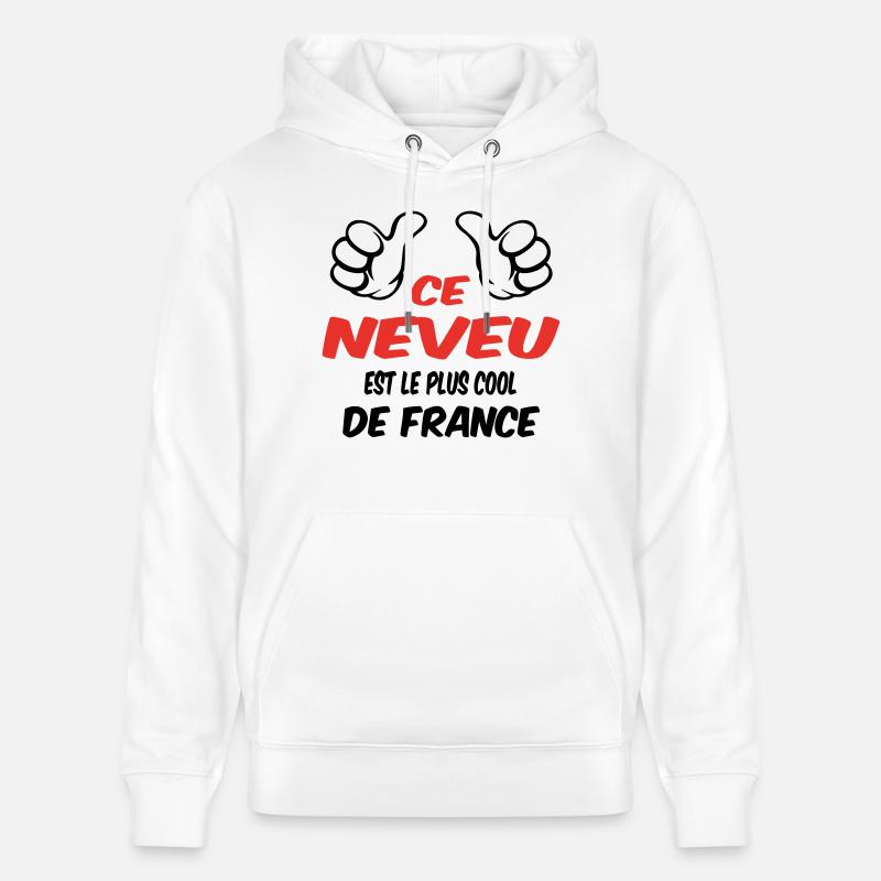 BESTER NEFFE - Stanley/Stella Unisex Bio-Hoodie CRUISER  - Weiß
