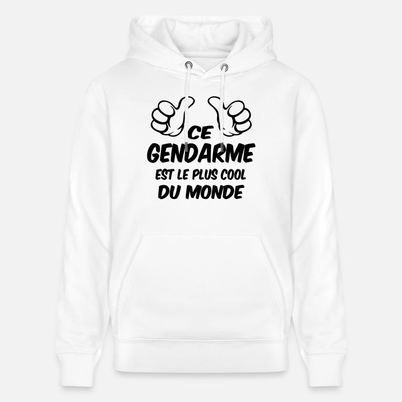 MEILLEUR GENDARME - Sweat à capuche bio CRUISER Stanley/Stella Unisexe - blanc
