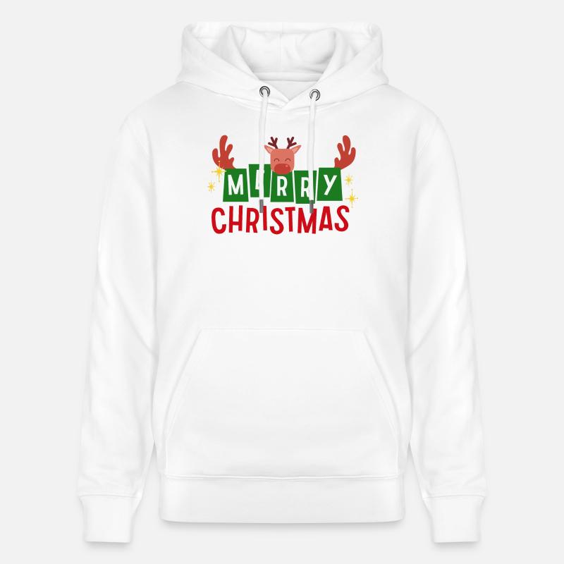 Joyeux Noël drôle de renne - Sweat à capuche bio CRUISER Stanley/Stella Unisexe - blanc