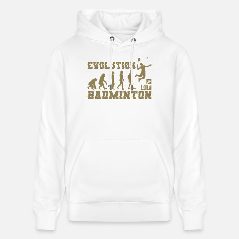 Badminton Evolution Silhouette - Stanley/Stella Unisex Bio-Hoodie CRUISER  - Weiß