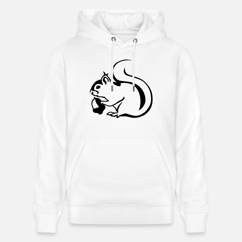 Écureuil - Sweat à capuche bio CRUISER Stanley/Stella Unisexe - blanc