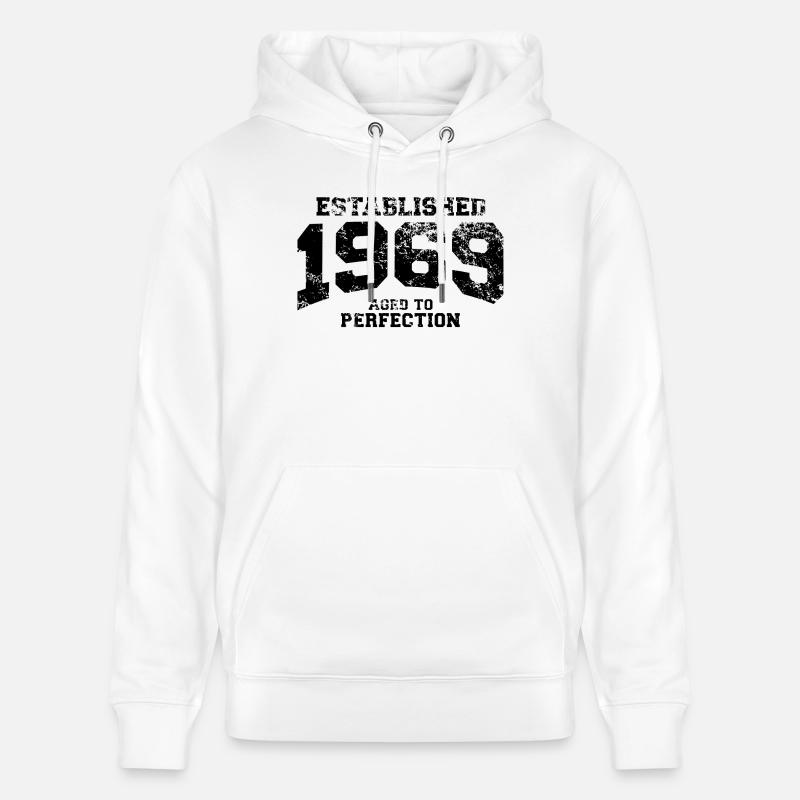 established 1969 - aged to perfection(fr) - Sweat à capuche bio CRUISER Stanley/Stella Unisexe - blanc