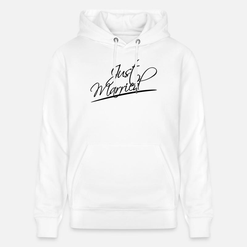 Just Married Logo Design - Sweat à capuche bio CRUISER Stanley/Stella Unisexe - blanc