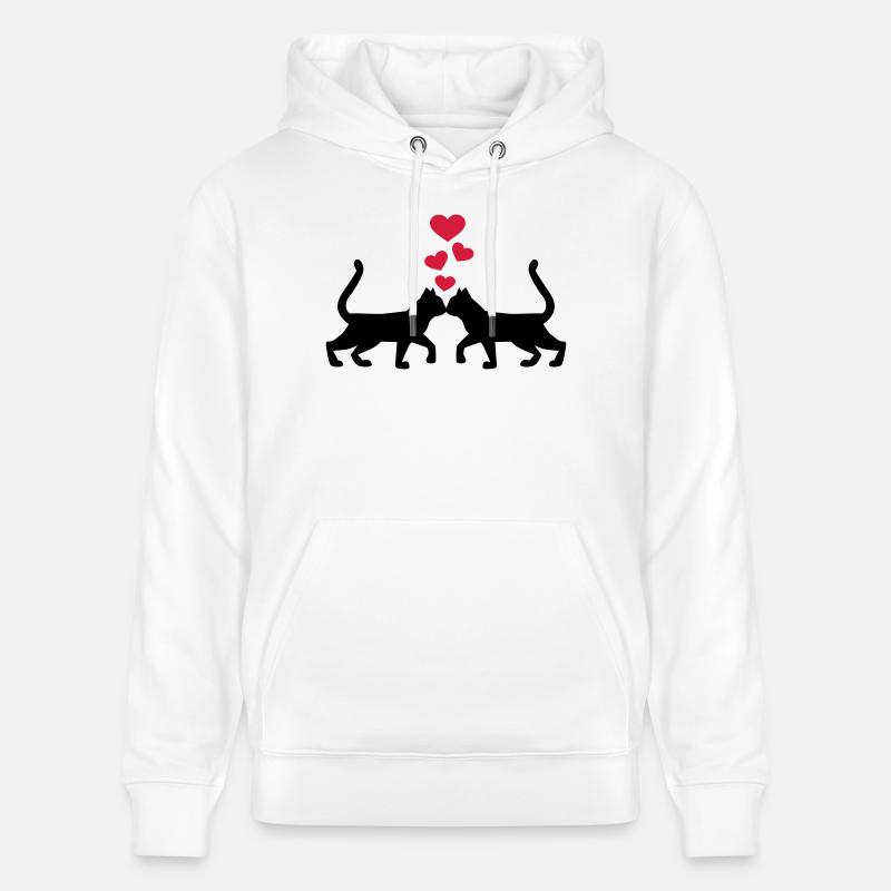 Chat - Sweat à capuche bio CRUISER Stanley/Stella Unisexe - blanc
