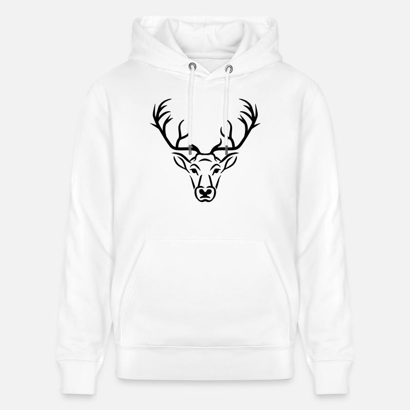 Cerf - Sweat à capuche bio CRUISER Stanley/Stella Unisexe - blanc