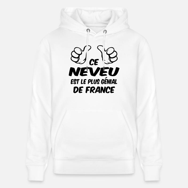 BESTER NEFFE - Stanley/Stella Unisex Bio-Hoodie CRUISER  - Weiß