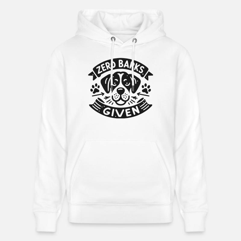 Zéro aboiement donné - Sweat à capuche bio CRUISER Stanley/Stella Unisexe - blanc
