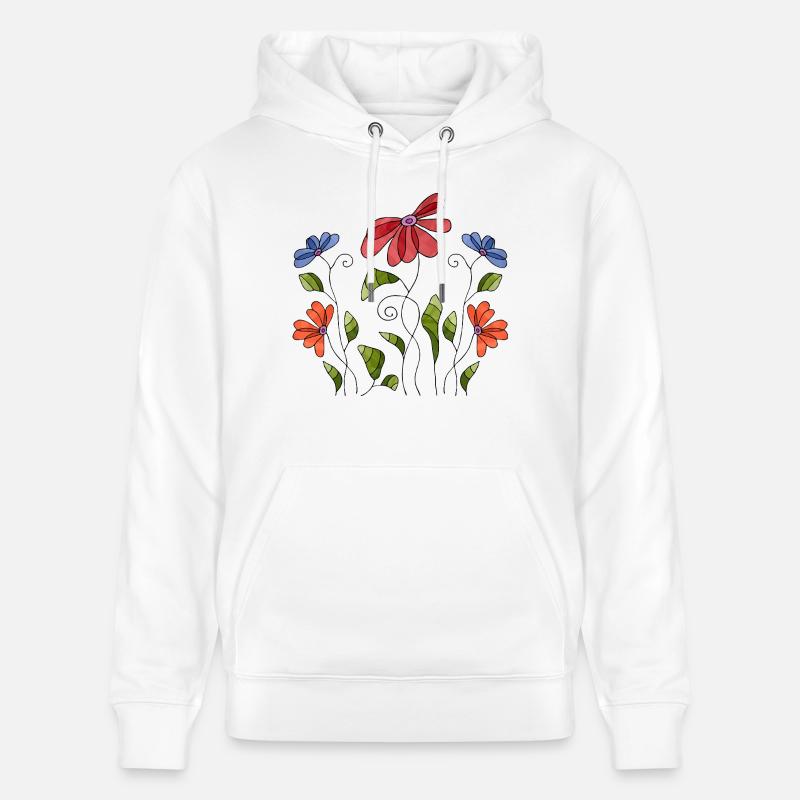 Fleur - Sweat à capuche bio CRUISER Stanley/Stella Unisexe - blanc