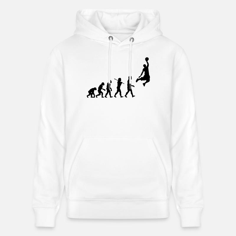 Basketball Dunk Evolution - Stanley/Stella Unisex Bio-Hoodie CRUISER  - Weiß