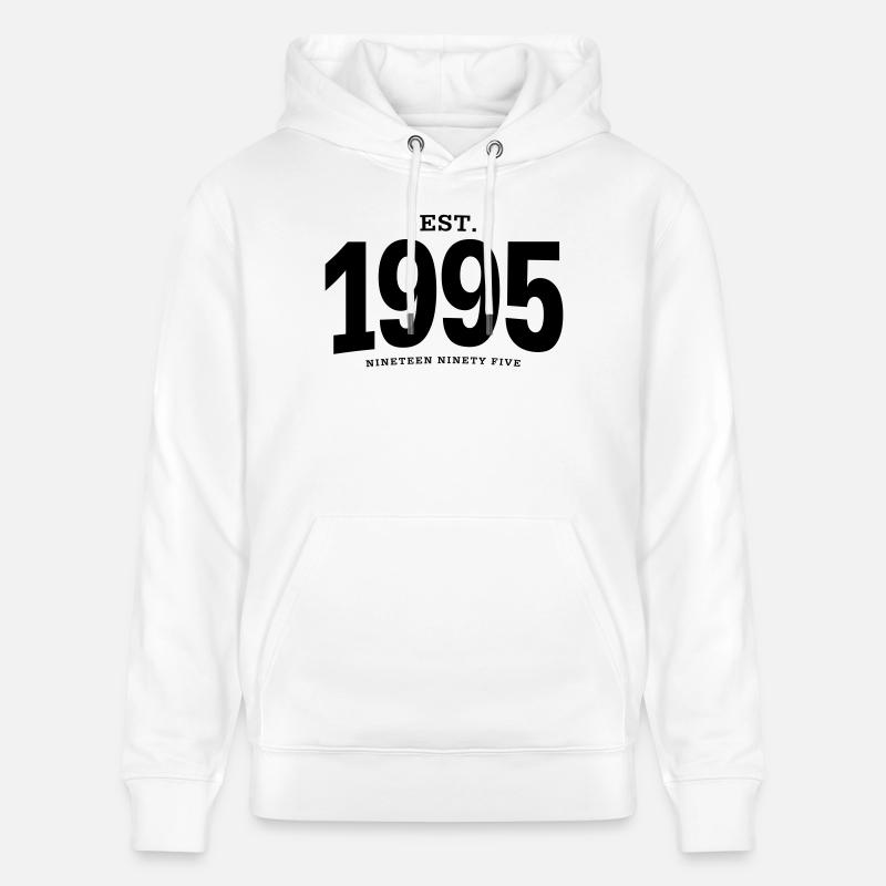 HNE. 1995 Nineteen Ninety Five - Sweat à capuche bio CRUISER Stanley/Stella Unisexe - blanc