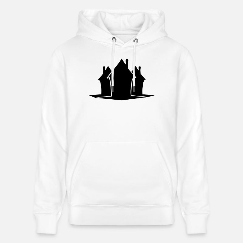 Maisons de quartier - Sweat à capuche bio CRUISER Stanley/Stella Unisexe - blanc