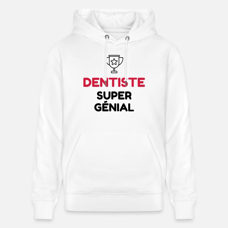 dentiste / dent / médecin / médecine - Sweat à capuche bio CRUISER Stanley/Stella Unisexe - blanc