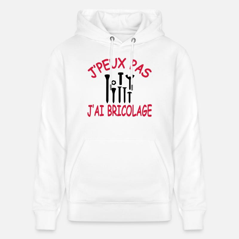 J'peux pas j'ai bricolage - Sweat à capuche bio CRUISER Stanley/Stella Unisexe - blanc