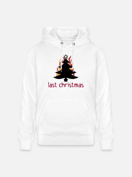last christmas - Stanley/Stella CRUISER Unisex Organic Hoodie - white