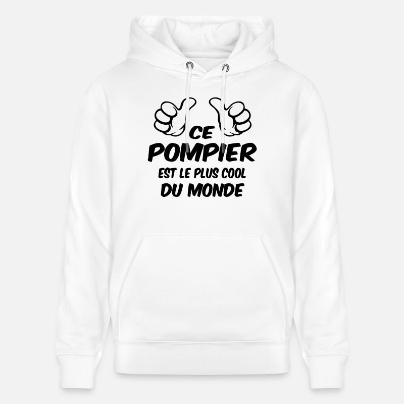 MEILLEUR POMPIER - Sweat à capuche bio CRUISER Stanley/Stella Unisexe - blanc