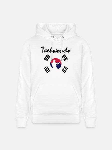 taekwondo - Stanley/Stella CRUISER Unisex Organic Hoodie - white