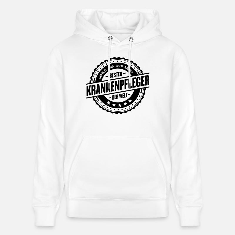 Bester Krankenpfleger - Stanley/Stella Unisex Bio-Hoodie CRUISER - Weiß