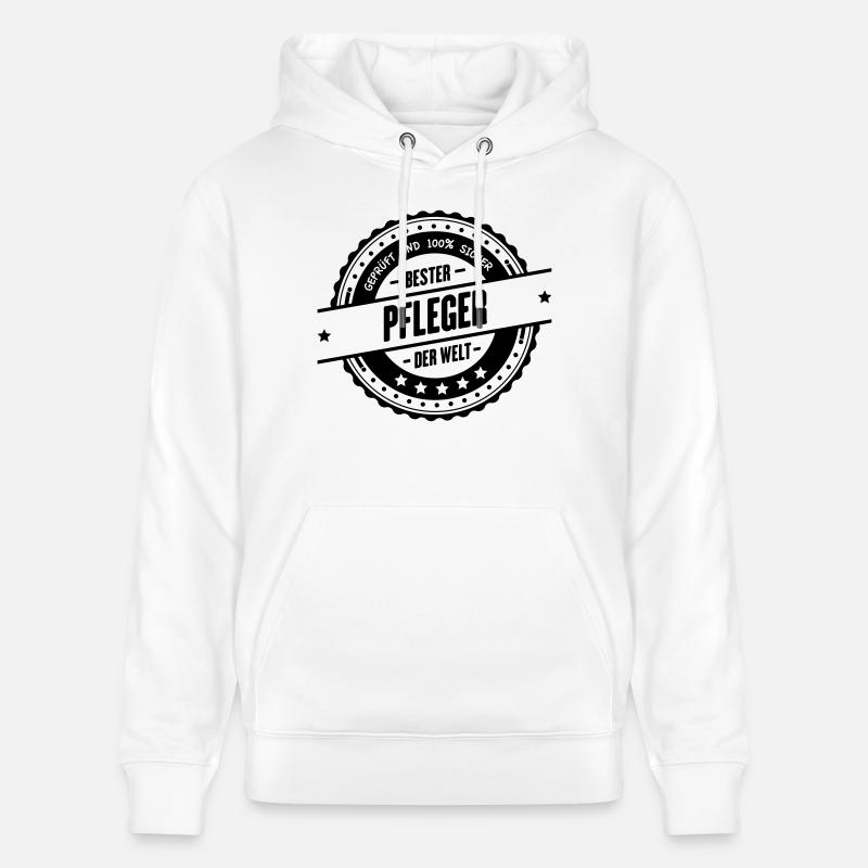 Bester Pfleger - Stanley/Stella Unisex Bio-Hoodie CRUISER  - Weiß