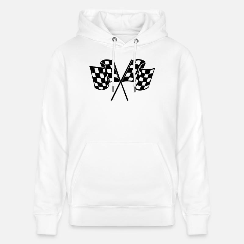 Drapeau Course Cible Voiture - Sweat à capuche bio CRUISER Stanley/Stella Unisexe - blanc