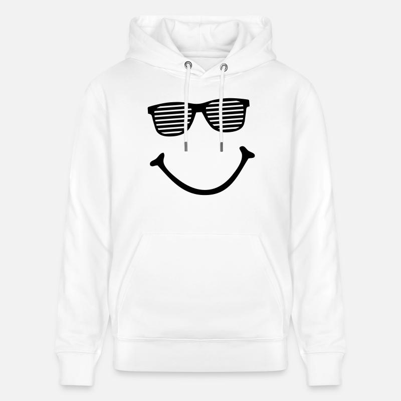 smiley - Sweat à capuche bio CRUISER Stanley/Stella Unisexe - blanc