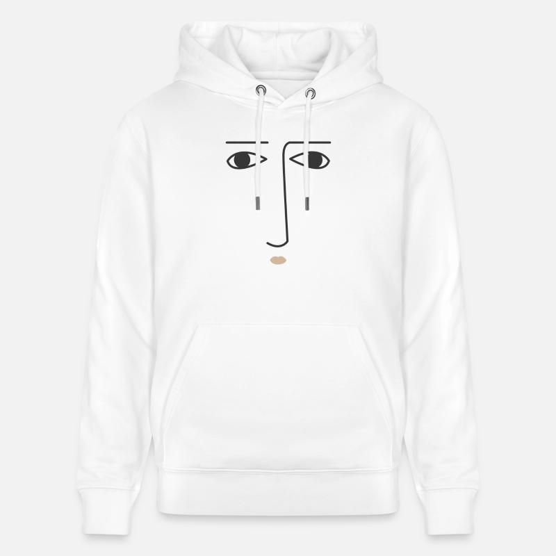 Cadeau chemise visage - Sweat à capuche bio CRUISER Stanley/Stella Unisexe - blanc