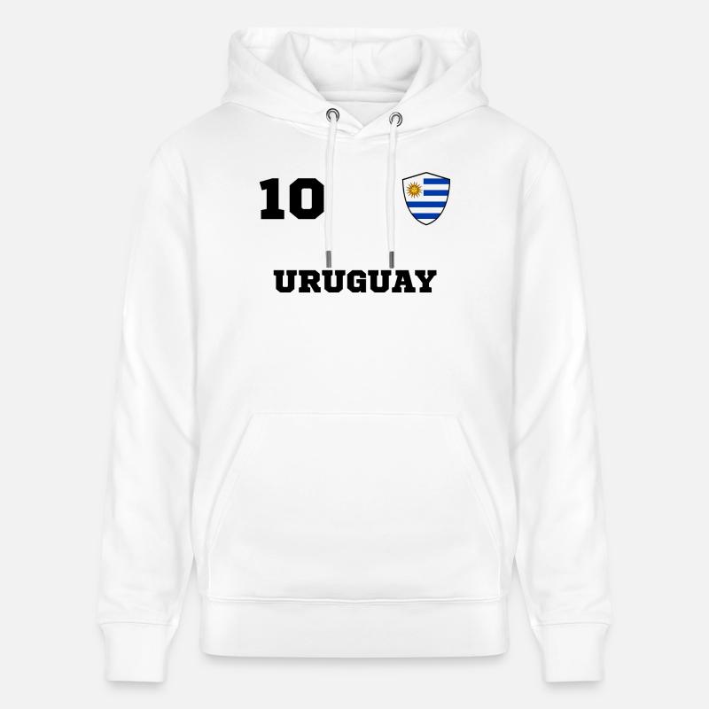 Equipe de l'équipe URUGUAY - Sweat à capuche bio CRUISER Stanley/Stella Unisexe - blanc