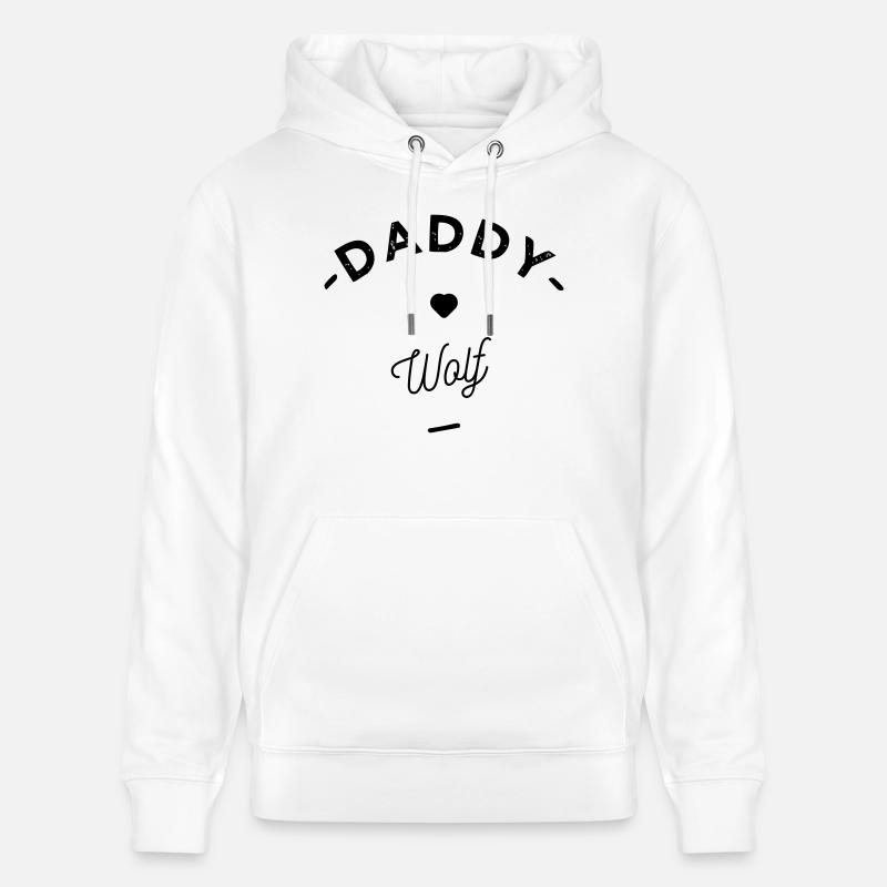 Daddy wolf - Sweat à capuche bio CRUISER Stanley/Stella Unisexe - blanc