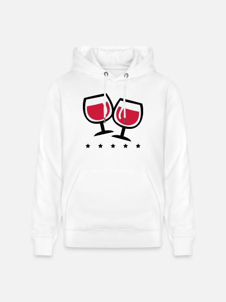 wein_symbol_pp2 - Stanley/Stella CRUISER Unisex Organic Hoodie - white