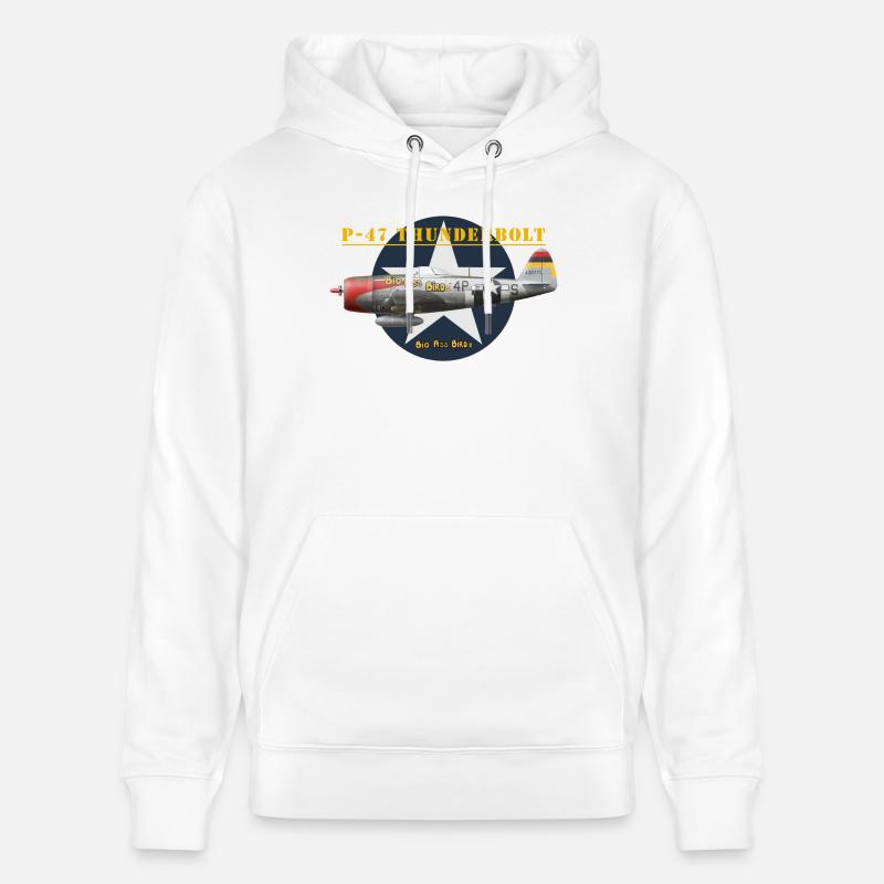 P-47 Big Ass Bird II - Sweat à capuche bio CRUISER Stanley/Stella Unisexe - blanc
