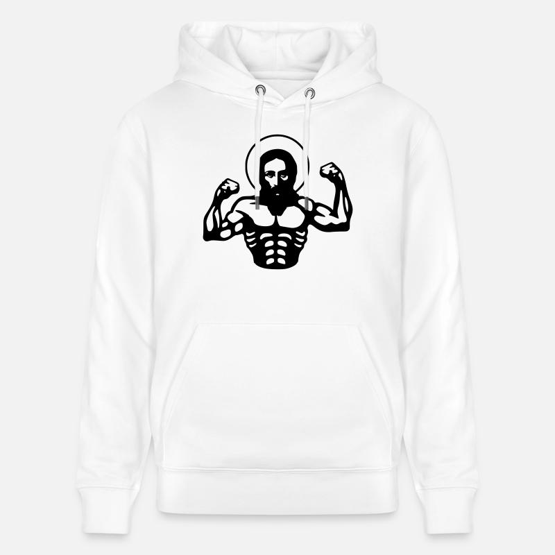 Muscle Jesus - Sweat à capuche bio CRUISER Stanley/Stella Unisexe - blanc