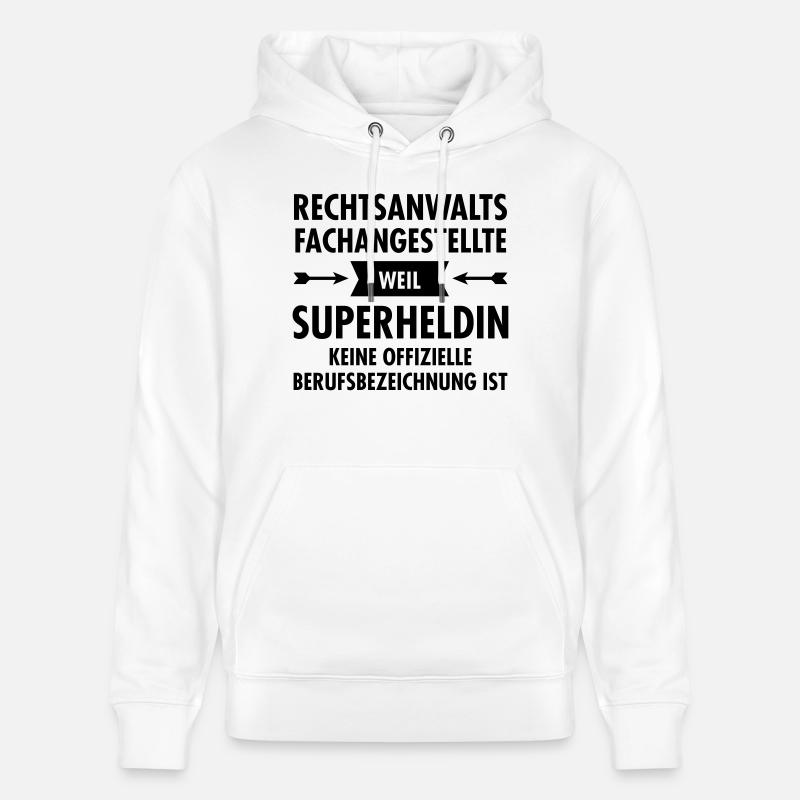 Rechtsanwaltsfachangestellte - Superheldin - Stanley/Stella Unisex Bio-Hoodie CRUISER  - Weiß