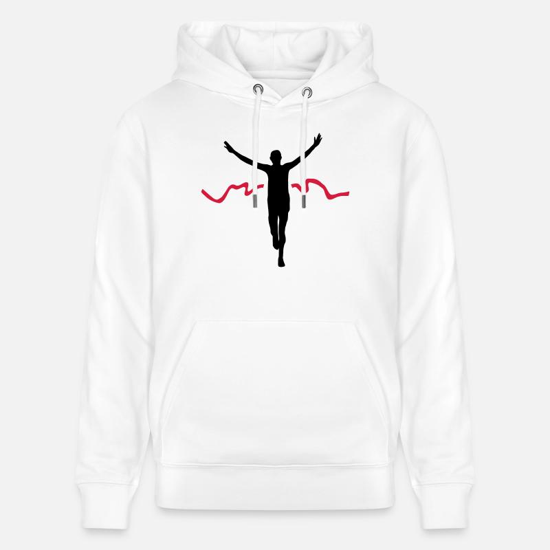 Runner Winner - Finisher - Silhouette - Sweat à capuche bio CRUISER Stanley/Stella Unisexe - blanc