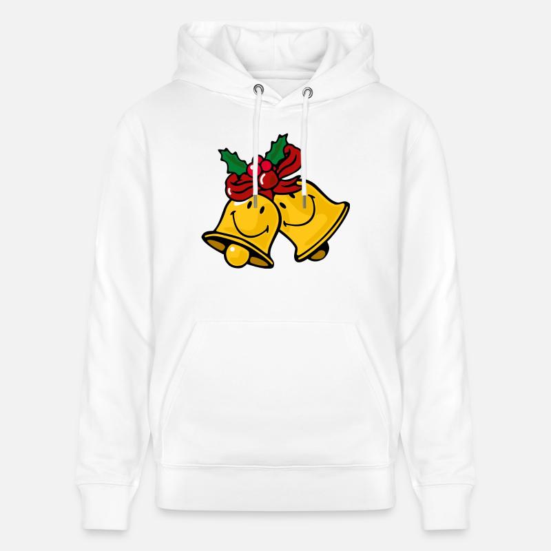 Smiley Christmas Bells - Sweat à capuche bio CRUISER Stanley/Stella Unisexe - blanc