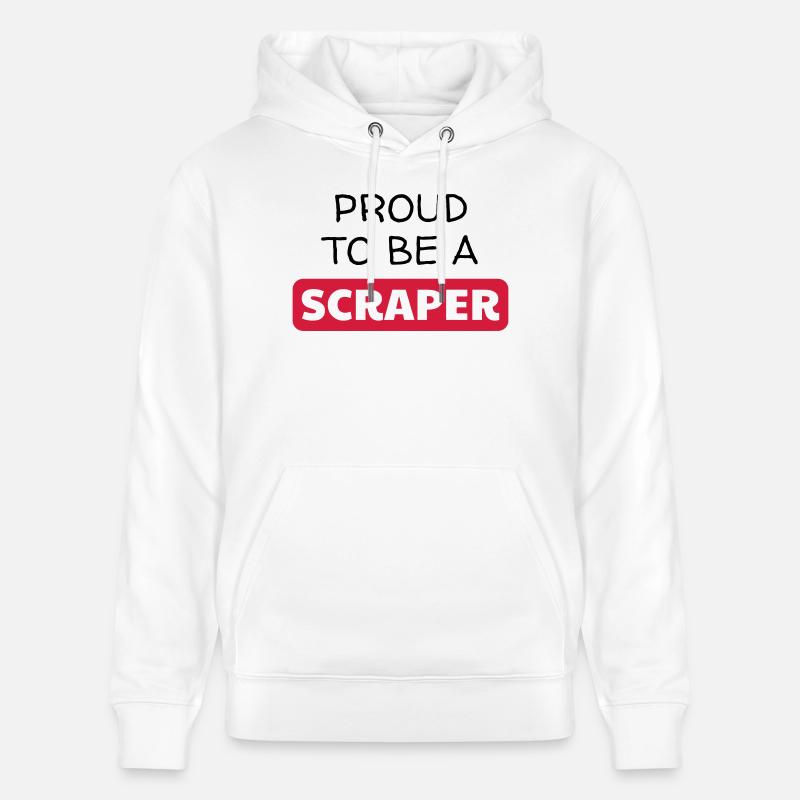 Scrapbooking / Scraper / Scrapeuse / Scrapeur - Sweat à capuche bio CRUISER Stanley/Stella Unisexe - blanc
