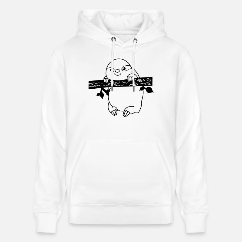 faultier_01 - Stanley/Stella Unisex Bio-Hoodie CRUISER  - Weiß