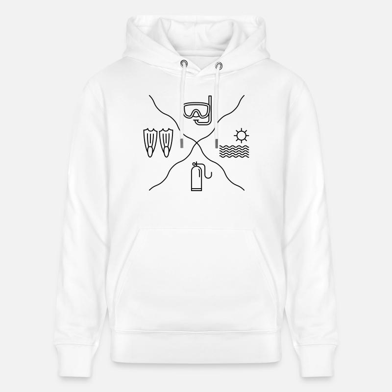 Plongée - Sweat à capuche bio CRUISER Stanley/Stella Unisexe - blanc