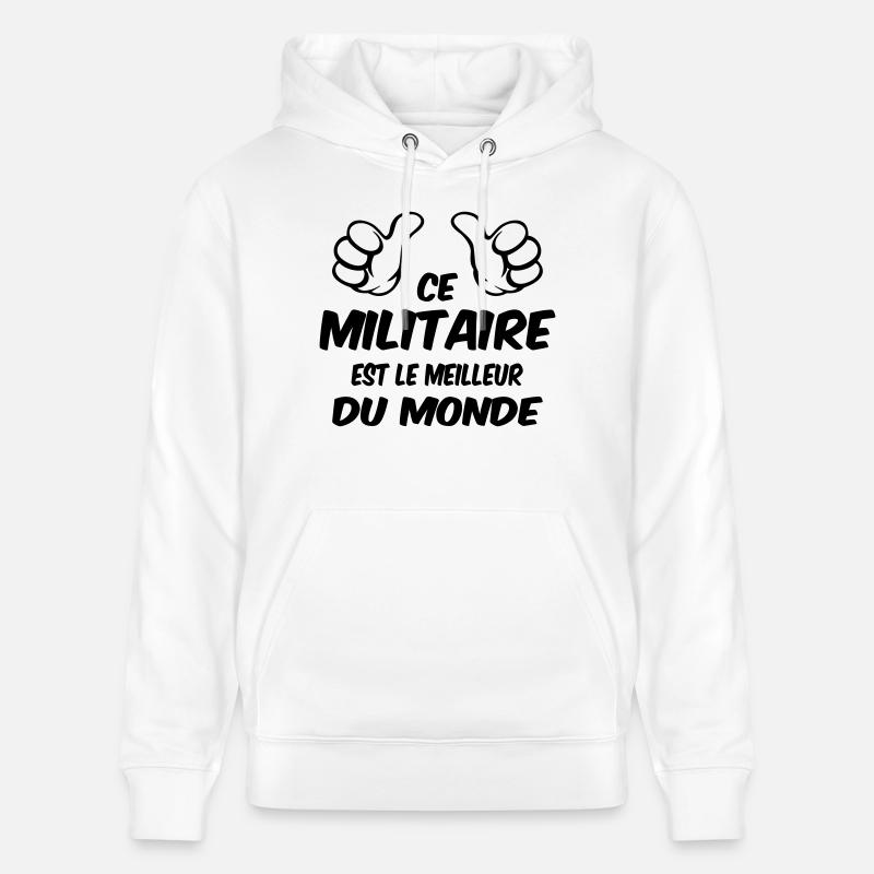 MEILLEUR MILITAIRE - Sweat à capuche bio CRUISER Stanley/Stella Unisexe - blanc